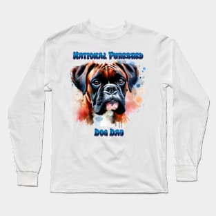 Majestic Boxer Dog Honors Purebred Day Long Sleeve T-Shirt